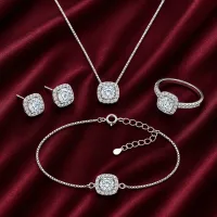 Crystal Luxe Square Jewellery Set