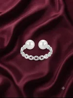 Pearl Link Open Ring