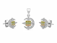 Multicolour Star Pendant & Earring Set