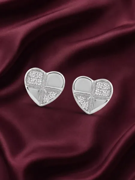 Heart Crystal Stud Earrings
