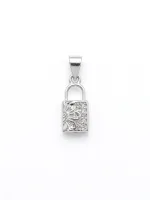 Vintage Engraved Padlock Pendant