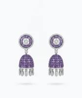 Royal Amethyst & Diamond Illusion Jhumki Earrings