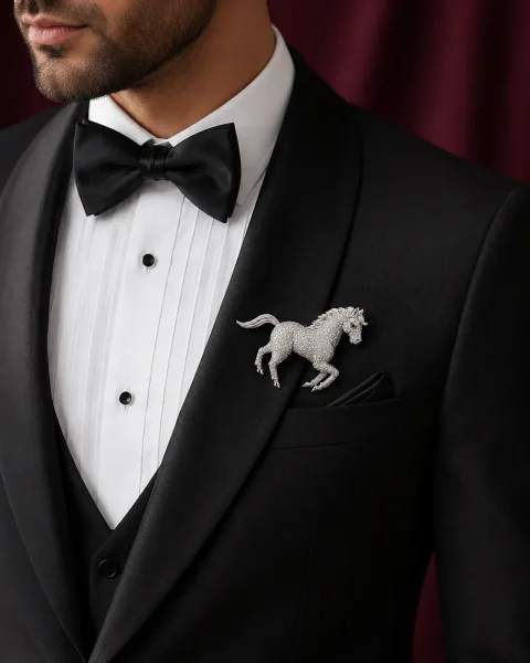 Royal Galloping Horse Brooch