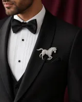 Royal Galloping Horse Brooch