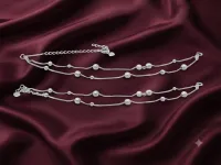 Silver Double-Layer Anklet