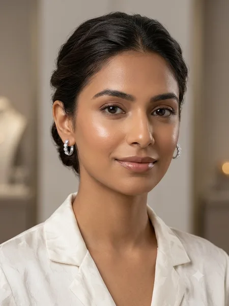 Diamond Graduated Bezel Huggie Hoop Earrings