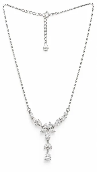 Silver Floral Cascade Pendant chain