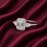 Regal Emerald-Cut Halo Ring