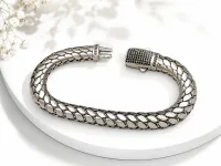 Silver Mesh Luxe Men’s Bracelet