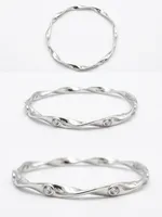 Twisted Silver Bangle