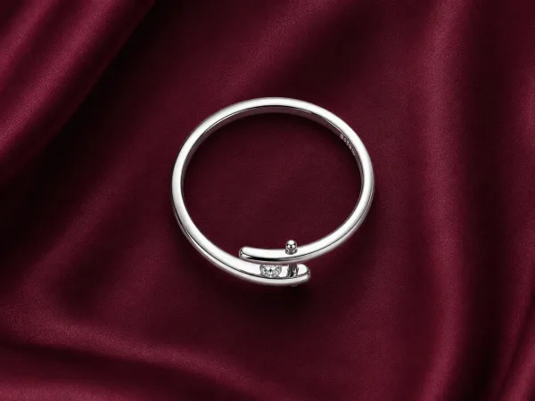 Sterling Silver Elegant Open Wrap Ring