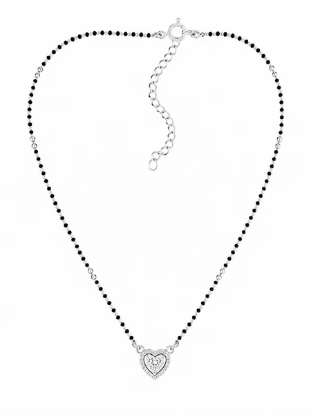 Heart Halo 925 Sterling Silver Mangalsutra