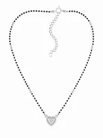 Heart Halo 925 Sterling Silver Mangalsutra