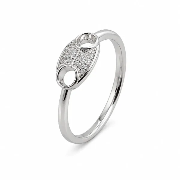Celestine Orbit Silver Ring