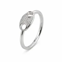 Celestine Orbit Silver Ring