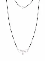 Graceful Bow Charm 925 Sterling Silver Mangalsutra
