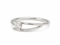 Sterling Silver Round Solitaire  ring