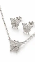 Silver Butterfly Elegance Necklace