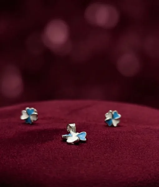 Matching Pendant & Stud Earrings