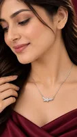 Silver Floral Star Pendant Chain