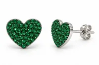 Silver Emerald Earring
