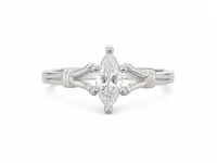 Elegant Cross-Prong Solitaire Ring
