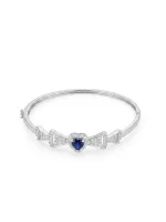 Celeste Sapphire Heart Bow Cuff