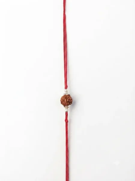 SILVO Rudraksha Sterling Silver Rakhi