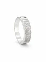 Classic Silver Textured Band Ring