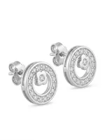 Celestial Circle Stud Earrings