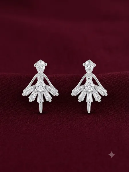 Celestial Ballerina Diamond Stud Earrings