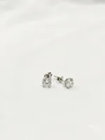 Classic Solitaire Diamond Stud Earrings