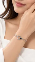Interlocking Double-Layer Circle Bracelet