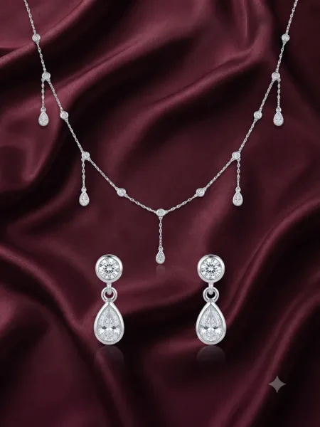Elegant Teardrop  Necklace & Earring Set