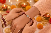 Elegant Crystal Charm Rakhi