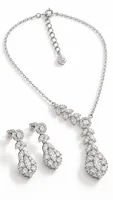Celestial Leaf Cascade Necklace & Earring Set