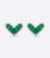 Emerald V Stud Earrings