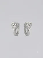 Eternal Heart Huggie Earrings