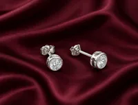 Classic Round Solitaire Stud Earrings