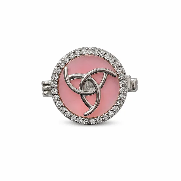 Silver Interlocking Designer Button