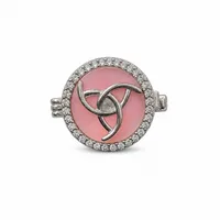 Silver Interlocking Designer Button