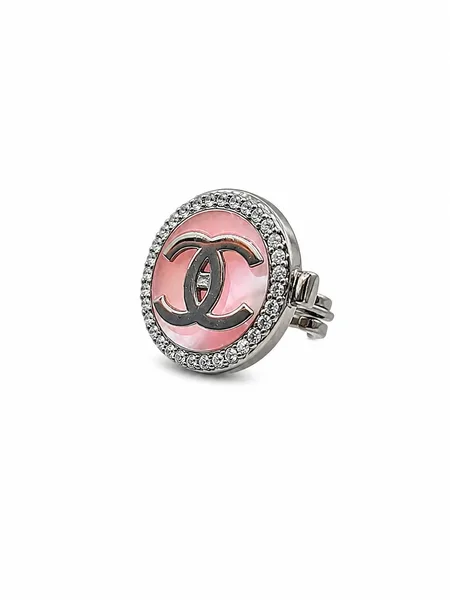 Silver Classic Monogram Button