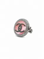 Silver Classic Monogram Button