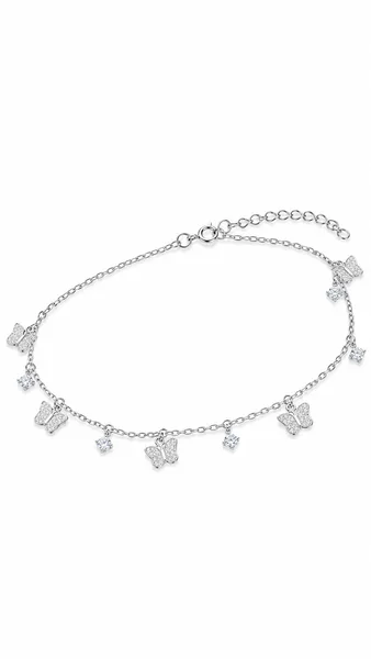 Crystal Butterfly Dangle Ankle