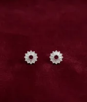 Sunburst Baguette Diamond Stud Earrings