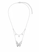 Butterfly Layered Statement Pendant