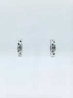​Green Gemstone Huggie Earrings