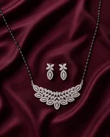 Royal Floral Cascade Diamond Mangalsutra