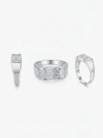 Celestial Pavé Geometric Ring