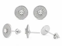 Elegant Round Crystal Stud Earrings